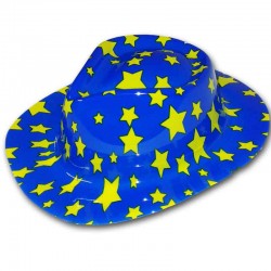 Cappello Cowboy blu - stelle gialle