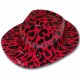 Cappello Cowboy rosso leopardato