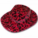 Cappello Cowboy ROSSO LEOPARDATO