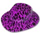 Cappello Cowboy viola leopardato