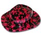 Cappello Cowboy nero teschi rossi