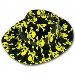 Cappello Cowboy NERO - TESCHI GIALLI