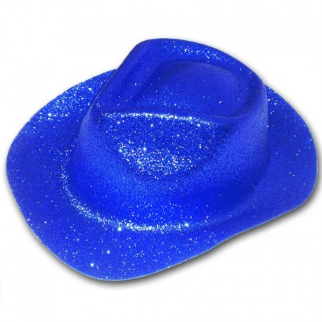 Cappello cowboy glitter - BLU