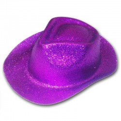 Cappello cowboy glitter - Fucsia