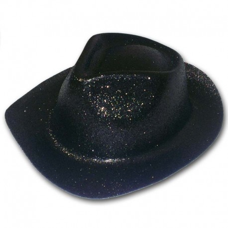Cappello cowboy glitter - Nero